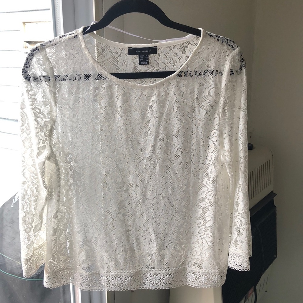 Lace white blouse